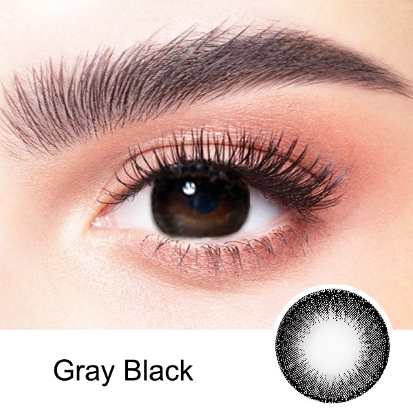 Black Brown Yearly Use Power Contact lens